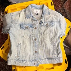 Current/Elliott Faded Blue Denim Jacket